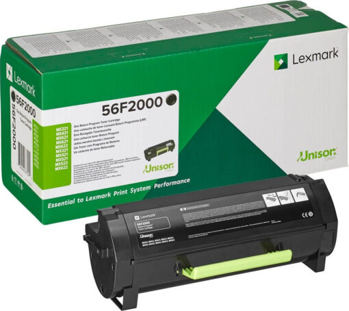 Lexmark 56F2000 Γνήσιο Toner Laser Εκτυπωτή Μαύρο Return Program 6000 Σελίδων