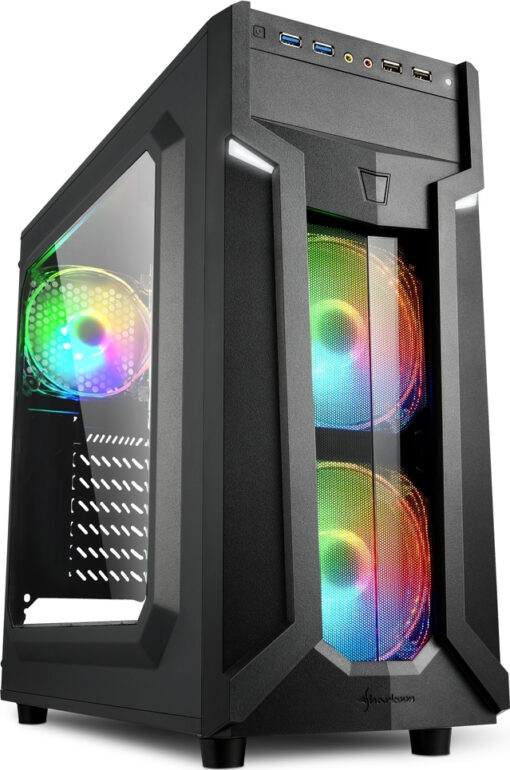 Sharkoon VG6-W RGB Gaming Midi Tower με Πλαϊνό Παράθυρο