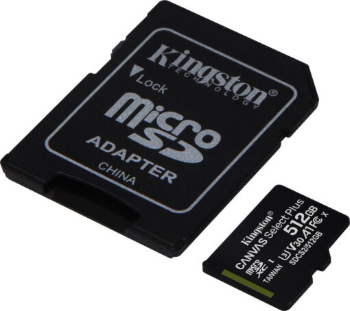 Kingston Canvas Select Plus microSDXC 512GB Class 10 U3 V30 A1 UHS-I - Image 2