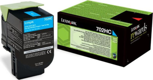 Lexmark 702HC Γνήσιο Toner Laser Εκτυπωτή Κυανό High Capacity Return Program 3000 Σελίδων (70C2HC0) - Image 3