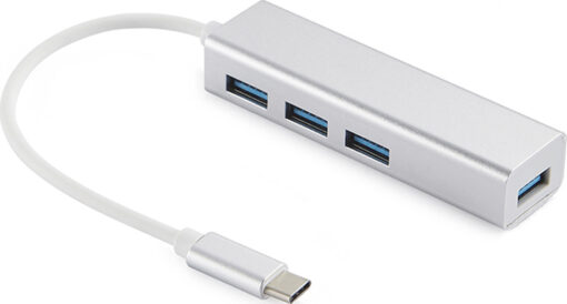 Sandberg Saver USB 3.0 Hub 4 Θυρών με σύνδεση USB-C Ασημί