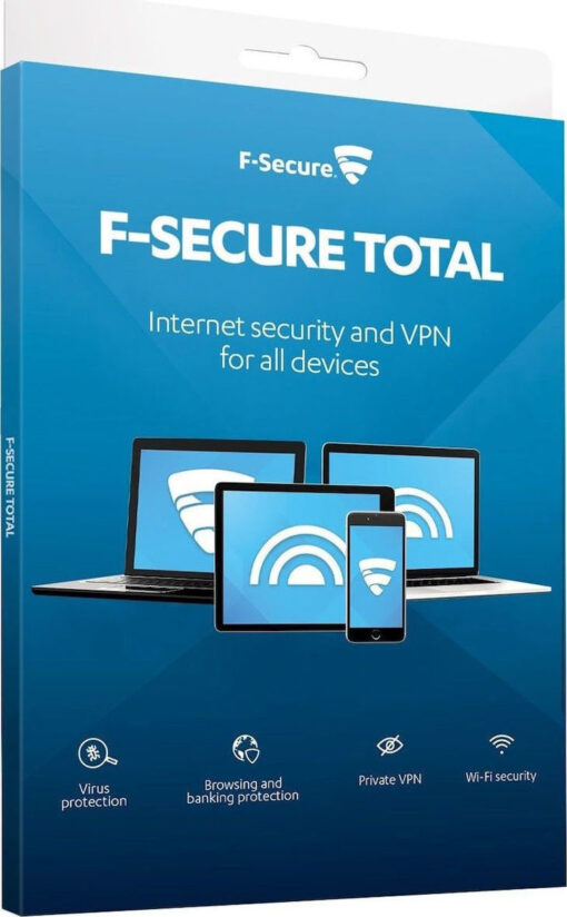 F-Secure Total Security & VPN για 3 Συσκευές και 1 Έτος Χρήσης (Ηλεκτρονική Άδεια)