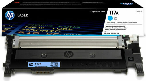 HP 117A Γνήσιο Toner Laser Εκτυπωτή Κυανό 700 Σελίδων (W2071A)