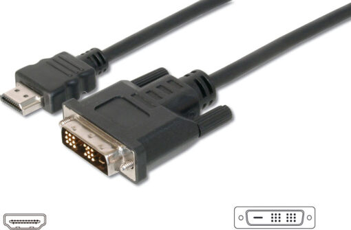 Digitus Cable DVI-D male - HDMI male 2m (AK-330300-020-S)