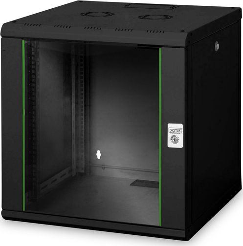 Digitus Επιτοίχια Καμπίνα Rack 12U 60x60x64.3cm Μαύρο 12U-6/6-SW
