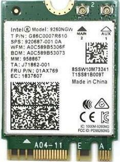 Intel Ασύρματη Κάρτα Δικτύου Wi‑Fi 5 (1733Mbps) PCI-e