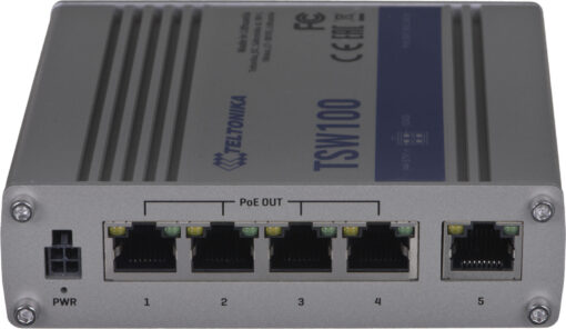 Teltonika TSW100 Switch 5x RJ45 1000Mb/s, 4x PoE - Image 2
