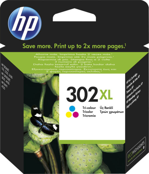 HP 302XL Γνήσιο Μελάνι Εκτυπωτή InkJet Πολλαπλό (Color) (F6U67AE)