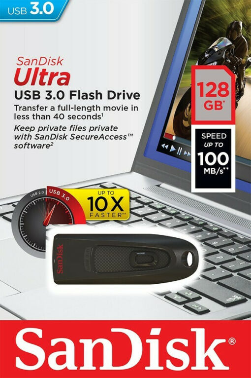 Sandisk Ultra 128GB USB 3.0 Μαύρο - Image 6