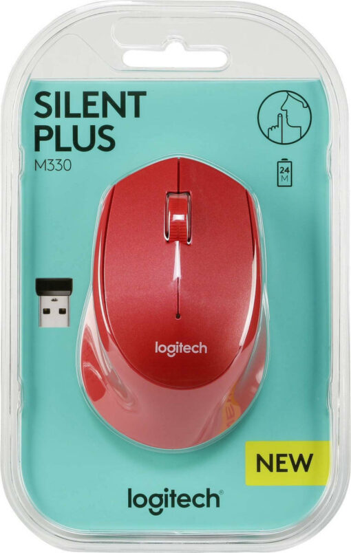 Logitech M330 Silent Plus Ασύρματο Mini Κόκκινο - Image 6