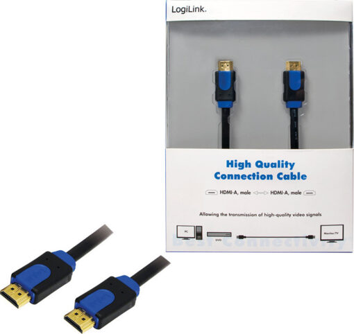 LogiLink CHB1101 HDMI 1.4 HDMI male - HDMI male 1m Μαύρο (CHB1101) - Image 5