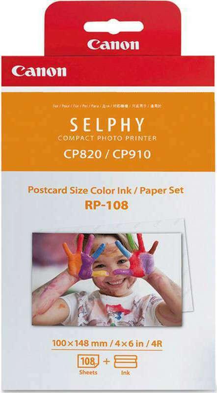 Canon RP-108 Φωτογραφικό Χαρτί Selphy CP Tri-Colour A6 (10x15) για Εκτυπωτές Θερμικής Εξάχνωσης/Μεταφοράς 108 Φύλλα