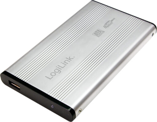 LogiLink Θήκη για Σκληρό Δίσκο 2.5" SATA III με σύνδεση USB2.0 σε Ασημί χρώμα