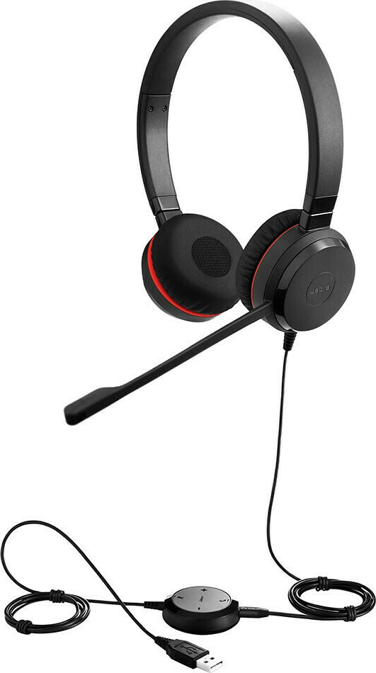 Jabra Evolve 30 II Duo On Ear Multimedia Ακουστικά με μικροφωνο και σύνδεση USB-A