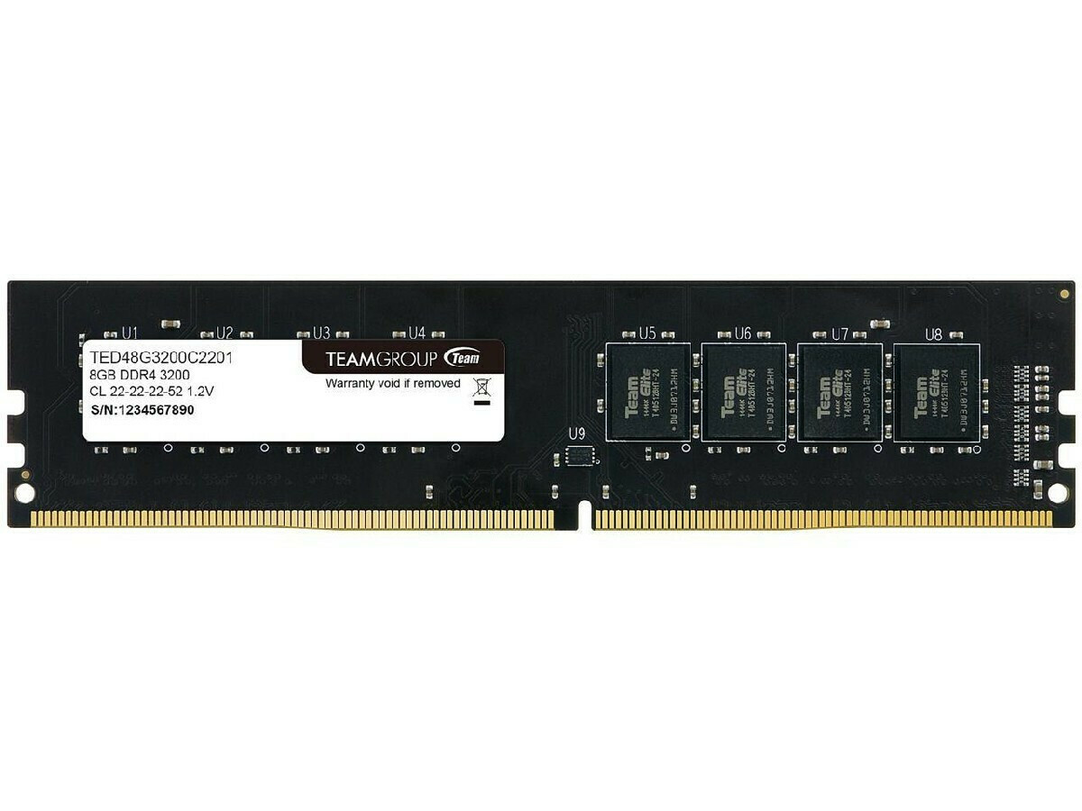 TeamGroup Elite DDR4 με Module 1x8GB και Ταχύτητα 3200 για Desktop TED48G3200C2201