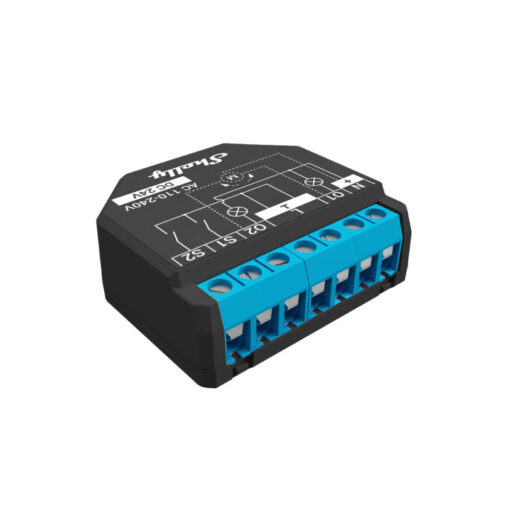 Shelly Plus 2PM Smart Ενδιάμεσος Διακόπτης με Wi-Fi και Bluetooth