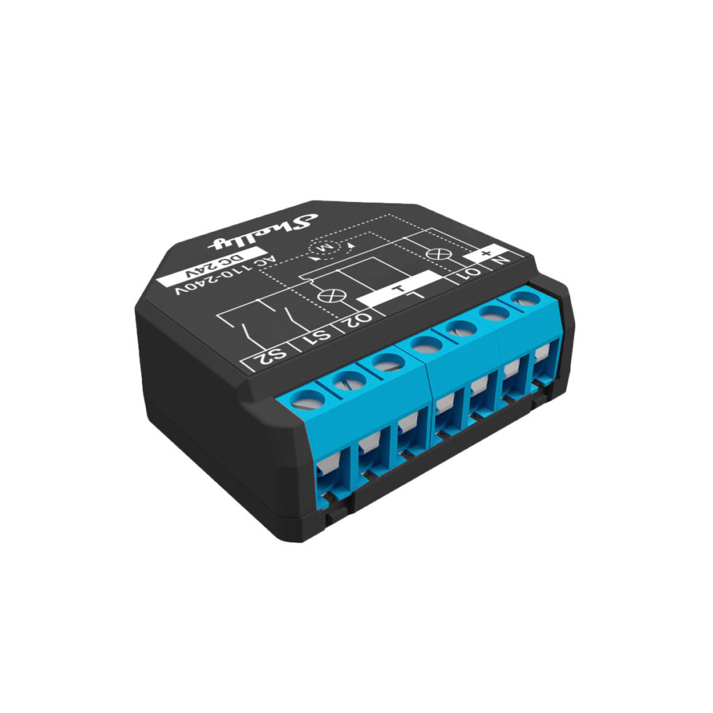 Shelly Plus 2PM Smart Ενδιάμεσος Διακόπτης με Wi-Fi και Bluetooth