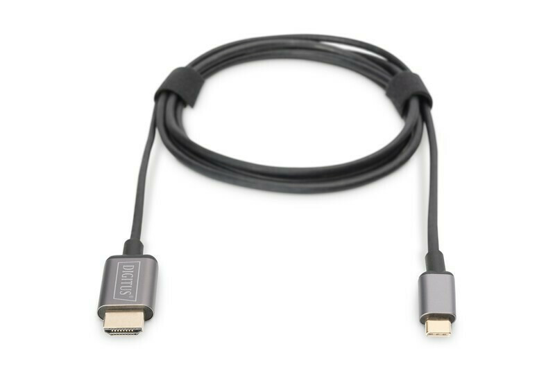 Digitus HDMI 1.4 HDMI male - USB-C male 1.8m Μαύρο (DA-70821)