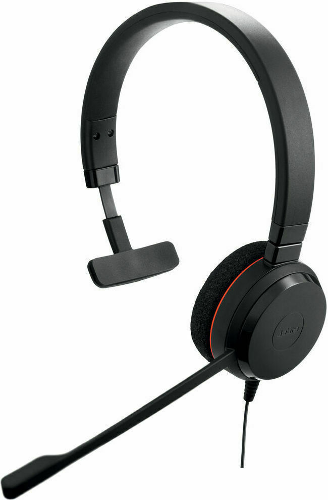 Jabra Evolve 20 MS Mono On Ear Multimedia Ακουστικά με μικροφωνο και σύνδεση USB-A