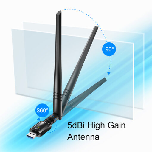 Cudy WU1400 Ασύρματος USB Αντάπτορας Δικτύου με Αποσπώμενη Κεραία 1300Mbps - Image 3