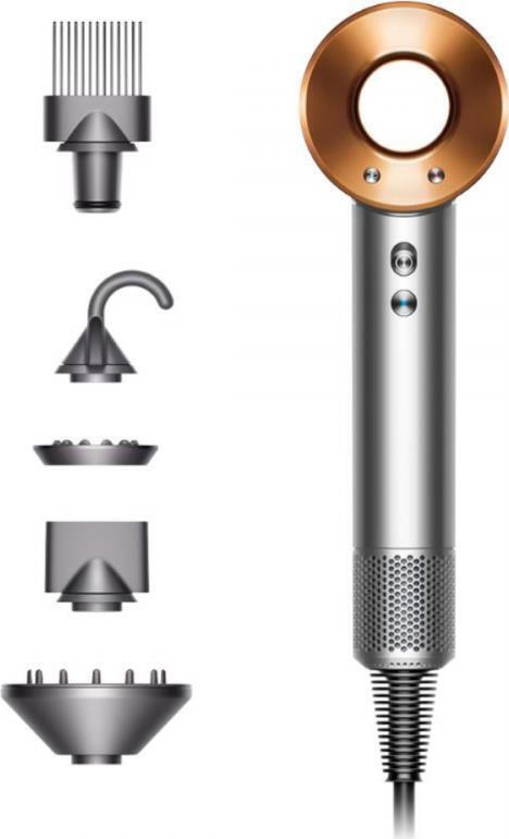 Dyson Supersonic HD07 Ionic Επαγγελματικό Πιστολάκι Μαλλιών με Φυσούνα 1600W Nickel / Copper 389922-01