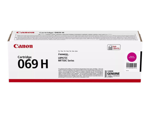 Canon 069H Γνήσιο Toner Laser Εκτυπωτή Ματζέντα High Yield 5500 Σελίδων (5096C002)