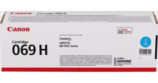 Canon 069H Γνήσιο Toner Laser Εκτυπωτή Κυανό High Yield 5500 Σελίδων (5097C002)