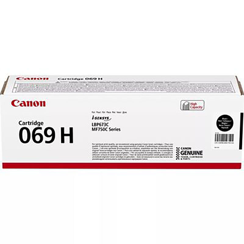 Canon 069H Γνήσιο Toner Laser Εκτυπωτή Μαύρο High Yield 7600 Σελίδων (5098C002)
