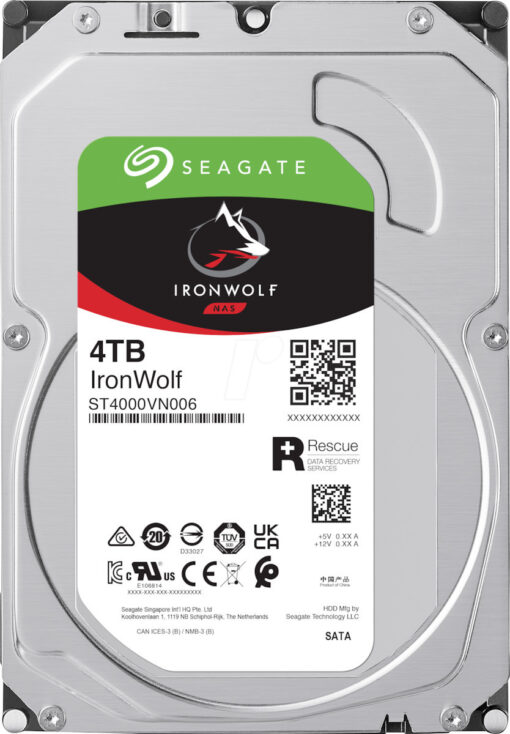 Seagate Ironwolf 4TB 3.5" 5400rpm ST4000VN006