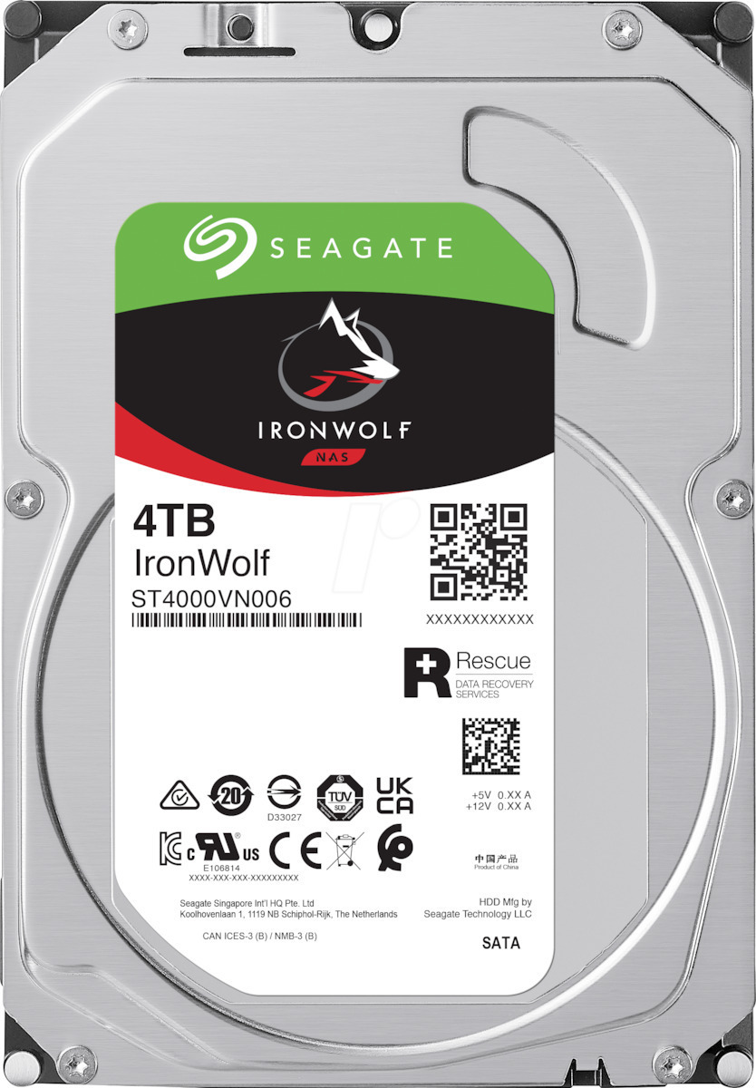 Seagate Ironwolf 4TB 3.5" 5400rpm ST4000VN006