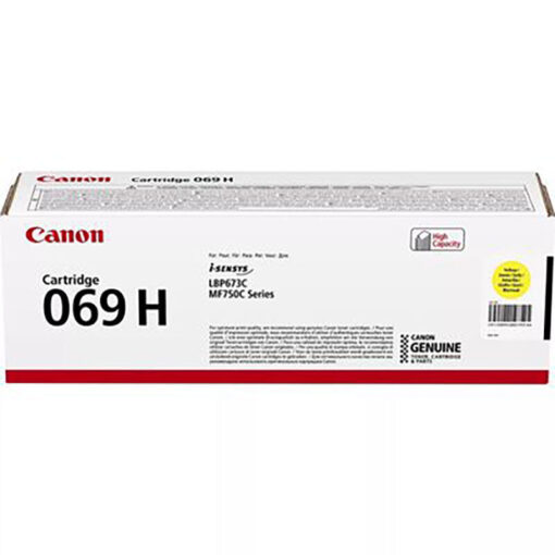 Canon 069H Γνήσιο Toner Laser Εκτυπωτή Κίτρινο High Yield 5500 Σελίδων (5095C002)