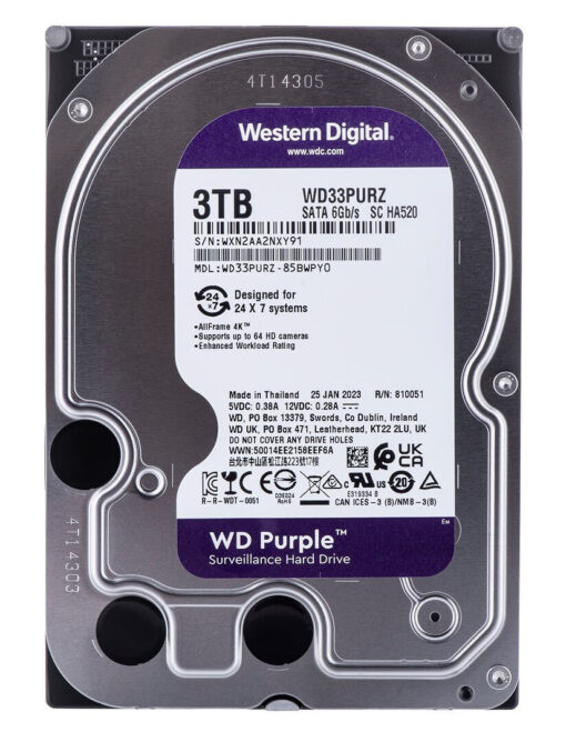 Western Digital Purple 3TB 3.5" 5400rpm WD33PURZ - Image 2