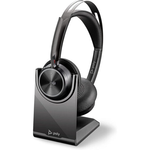 Poly Voyager Focus 2 Ασύρματα On Ear Multimedia Ακουστικά με μικροφωνο και σύνδεση Bluetooth / USB-A