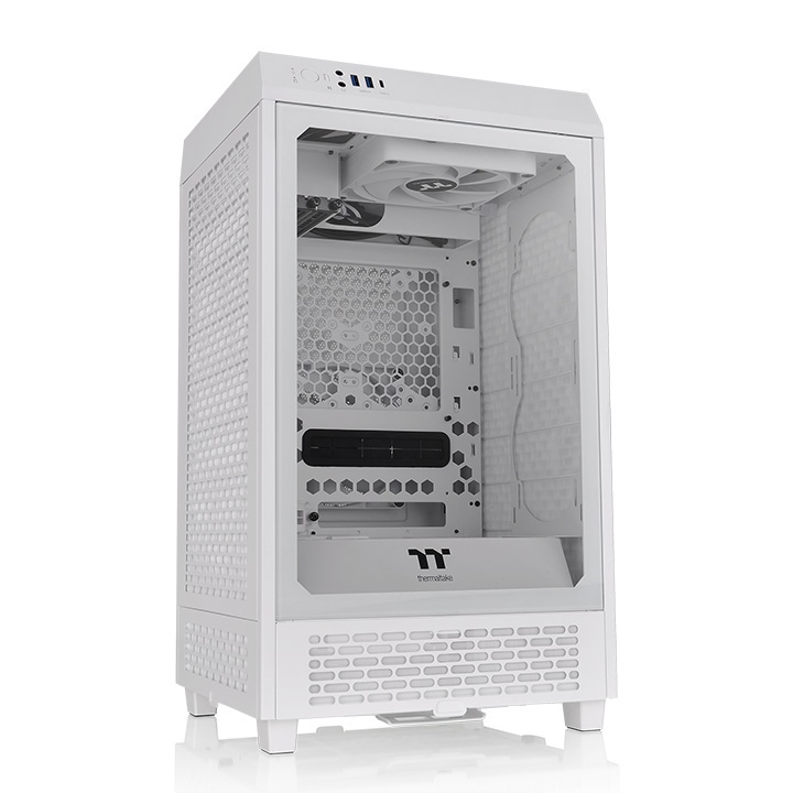 Thermaltake The Tower 200 Mini Chassis Gaming Mini Tower Κουτί Υπολογιστή με Πλαϊνό Παράθυρο Snow White