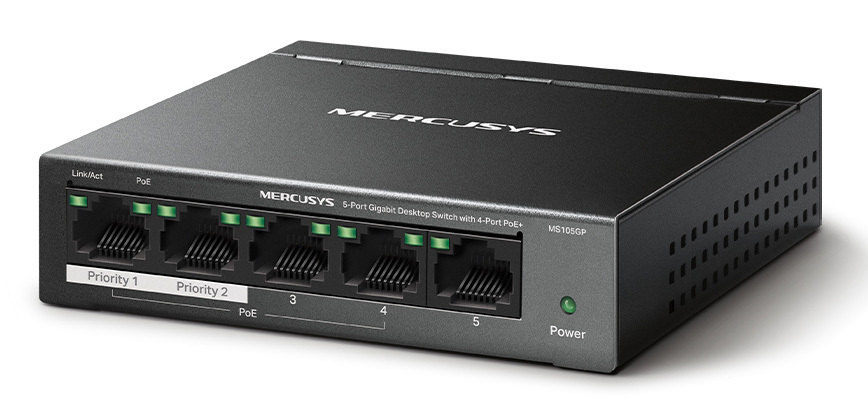 Mercusys MS105GP v1 Unmanaged L2 PoE+