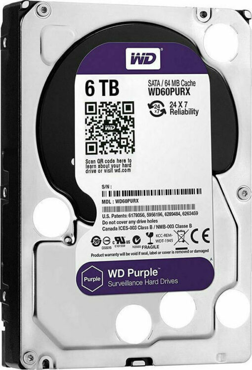 Western Digital Purple 6TB 3.5" 5400rpm WD64PURZ - Image 2