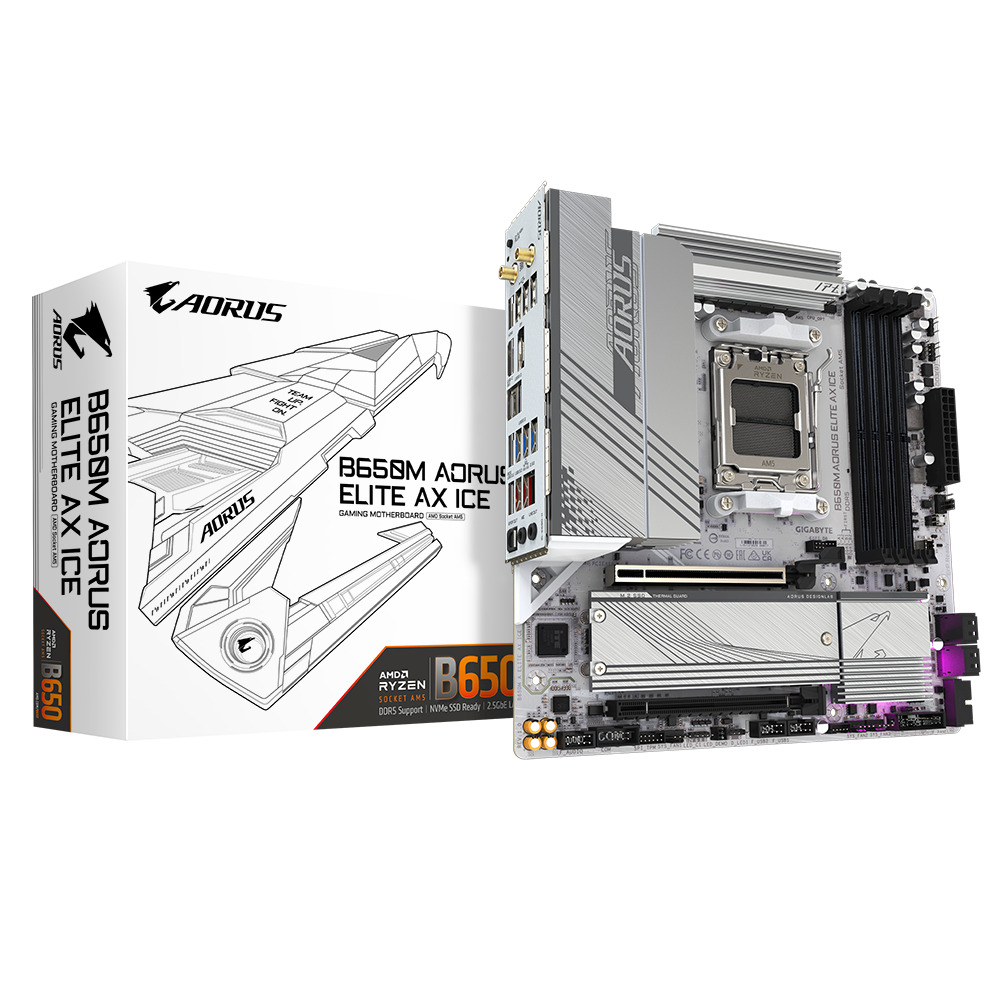 Gigabyte B650M Aorus Elite AX Ice Wi-Fi