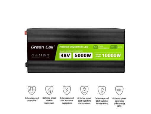 Green Cell Inverter Καθαρού Ημιτόνου 5000W 48V Μονοφασικό INVGC48P5000LCD - Image 4
