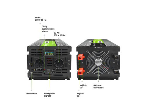 Green Cell Inverter Καθαρού Ημιτόνου 5000W 48V Μονοφασικό INVGC48P5000LCD - Image 6