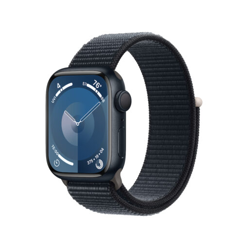Apple Watch Series 9 41mm Midnight Aluminium Case με Sport Loop Midnight (S/M)