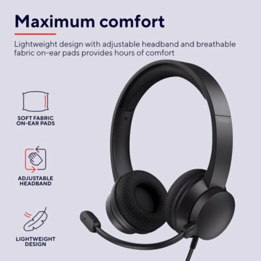Trust Ayda On Ear Multimedia Ακουστικά με μικρόφωνο και σύνδεση USB-A