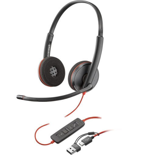 Poly Blackwire 3220 On Ear Multimedia Ακουστικά με μικρόφωνο και σύνδεση USB-C