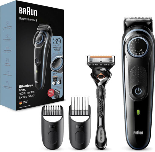 Braun Beard Trimmer 3 Σετ Κουρευτικής Μηχανής Black/Blue BT3240 - Image 2