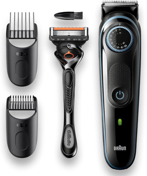 Braun Beard Trimmer 3 Σετ Κουρευτικής Μηχανής Black/Blue BT3240