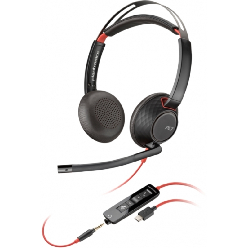 Poly Blackwire 5220 On Ear Multimedia Ακουστικά με μικρόφωνο και σύνδεση USB-C