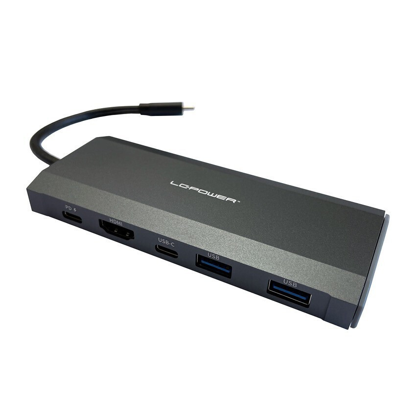 LC-Power USB-C Docking Station με HDMI 4K PD (LC-HUB-C-MULTI-7-M2)