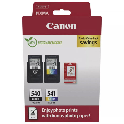 Canon PG-540 / CL-541 Γνήσιο Photo Value Pack με 2 Μελάνια Εκτυπωτή InkJet Μαύρο (5225B013)