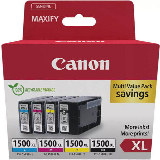 Canon Pgi-1500 Xl Bk C M Γνήσιο Πακέτο Μελανιών Εκτυπωτή InkJet Κυανό (9182B010)