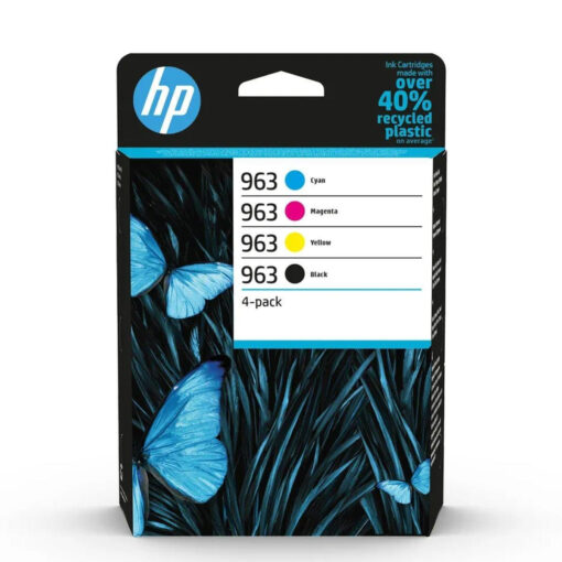 HP 963 Γνήσιο Πακέτο 4 Μελανιών Εκτυπωτή InkJet Κίτρινο / Κυανό / Ματζέντα / Μαύρο (6ZC70AE)