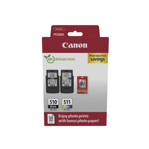 Canon Γνήσιο Photo Value Pack με 1 Μελάνι InkJet Κυανό / Ματζέντα / Κίτρινο / Μαύρο (2970B017)